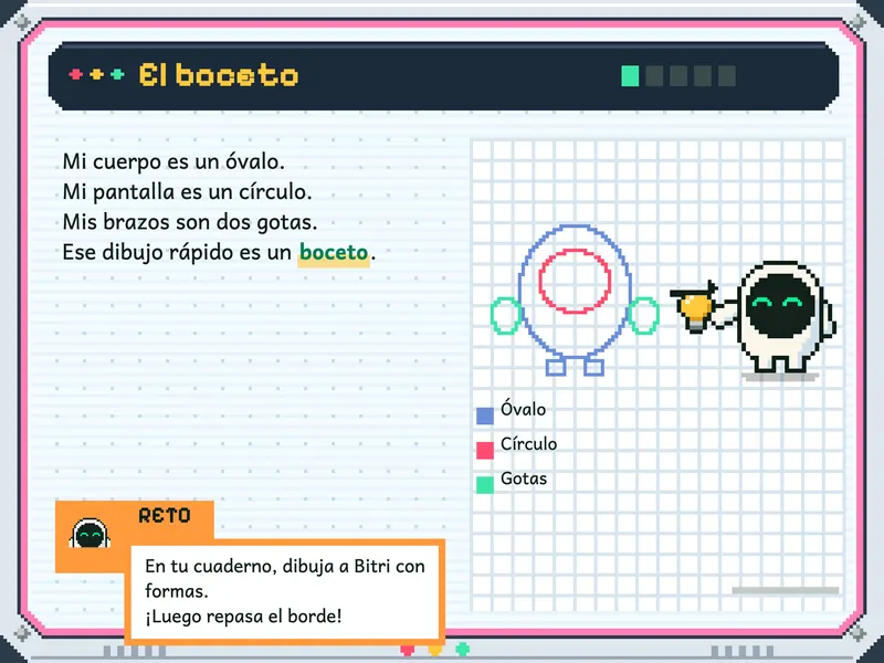 Diseña formas, colores y animación: la explicación, paso a paso