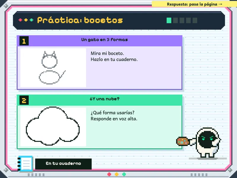 Diseña formas, colores y animación: la práctica, para el cuaderno