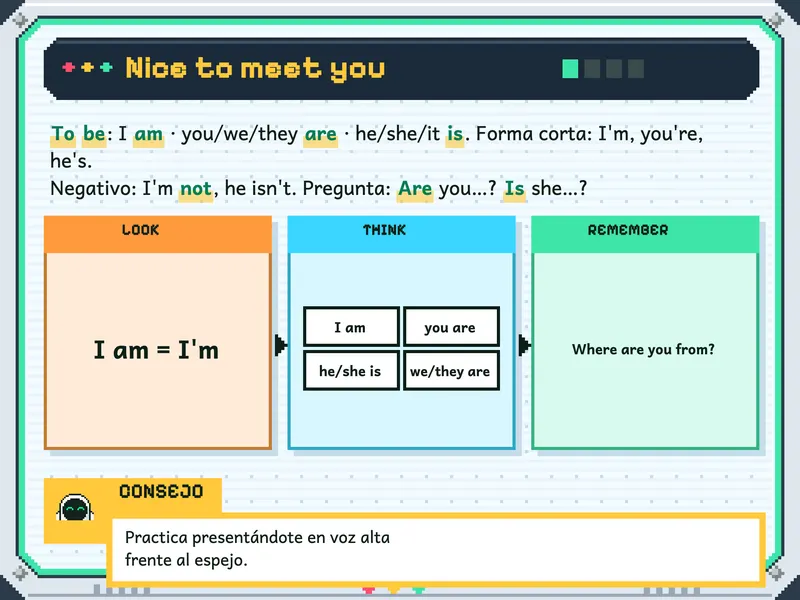 Inglés 1.° de secundaria: la explicación, paso a paso