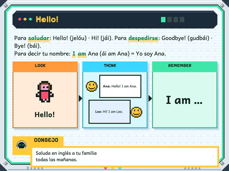 Inglés 1.° de primaria: la explicación, paso a paso