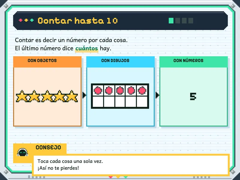 Matemática 1.° de primaria: la explicación, paso a paso