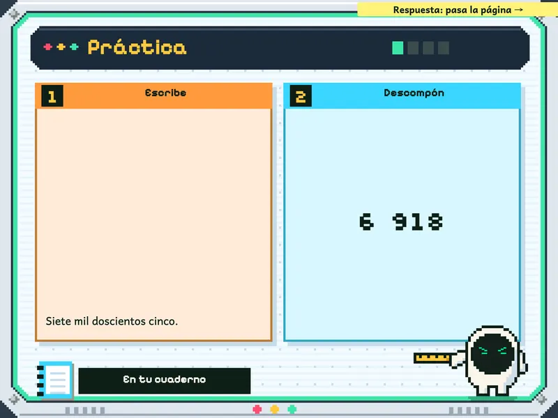 Matemática 4.° de primaria: la práctica, para el cuaderno