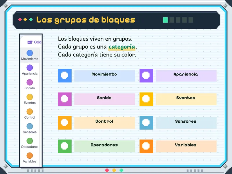 Programa tu juego en pantalla: la práctica, para el cuaderno